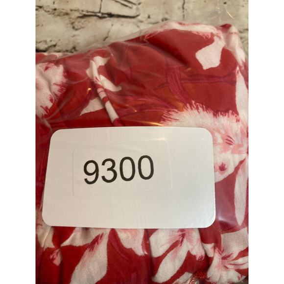 Amanda's Collection Babydoll Dress Womens Medium Red Tropical Floral Cottage - Picture 10 of 13